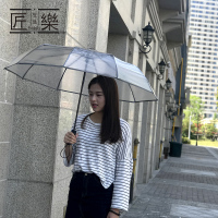 透明雨伞女折叠全自动女神小清新学生三折叠伞双人大情侣伞加厚