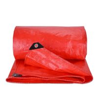 红色加厚防雨布防水防晒庆典喜篷布塑料遮阳布结婚搭棚桁架布|2*2米