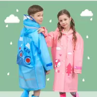 新款雨衣幼儿园 小学生环保无气味男女童带帽檐雨衣雨披