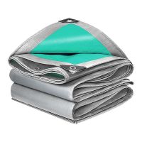 篷布防水防晒加厚防雨布三轮车遮雨遮阳塑料油布货车雨棚防水帆布|薄荷绿银篷布加厚款 2米*3米不送绳