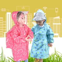 儿童雨衣雨披大帽檐男女童斗篷带书包位幼儿园宝宝小学生无异味