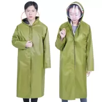 连体雨衣加厚帆布双帽檐成人户外男女带袖单人有袖长款雨衣雨披