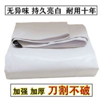 加厚白色刀刮布遮阳防雨布防水防晒篷布大货车棚布油布苫布刀刮布|6米x6米