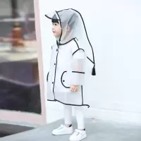 儿童雨衣宝宝女童男童透明雨披幼儿园小童学生韩版可爱雨衣单人