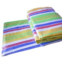 彩条布装修油布防雨布防水防晒加厚篷布塑料帆布遮阳布雨布三色布|[120克特厚彩虹条]可用1-2年 4*5