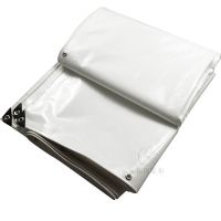 白色雨布防雨布刀刮布户外遮阳遮雨布篷布防水防晒加厚油布防水布|5米x7米