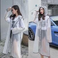 时尚透明长款雨衣防水透明加厚成人学生男女单人雨披户外徒步旅行