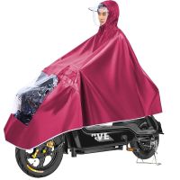 电动车雨衣双帽檐单人雨披摩托车电瓶车男女成人加大加厚雨衣