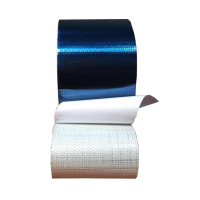 篷布修补专用胶带彩条棚防雨布聚乙烯编制pe防水胶布南韩布蛇皮袋|蓝色 第三代(15厘米)长8米