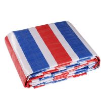 加厚4米8米彩条布三色四色布隔热塑料布防水布防雨布花油布篷布|4X10