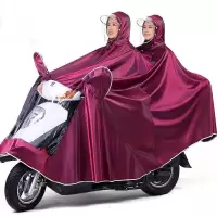 雨衣电动车双人单人加大加厚成人男女士电瓶车摩托车面罩雨披骑行