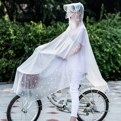 雨衣自行车电动车摩托车透明女单人成人男加大加厚防水电瓶车雨披
