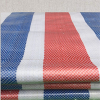散剪彩条布花雨布三色布花胶布 塑料花油布防雨布防水布|双膜2x6米