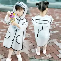 儿童雨衣女童小学生公主男童6-12防水加厚透明雨披中大童宝宝雨衣