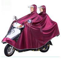 雨衣防水防风加大双帽檐雨衣电动车电瓶车单双人大帽檐雨披男女