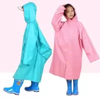 儿童雨衣带书包位男女学生雨衣大童幼儿园宝宝雨披结实涤纶面料