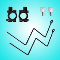 电动车遮雨棚遮阳伞配件后视镜支撑架黑色连接管顶棚杆双耳杆