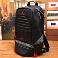 3黑白爆裂潮双肩背包男学生书包飞人篮球运动训练骑行旅行包|4473黑色 高52宽30厚16厘米