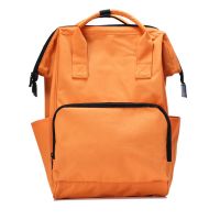 旅行包时尚潮手提休闲双肩背包大容量男女学生书包日韩版差旅包|橙色