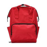 旅行包时尚潮手提休闲双肩背包大容量男女学生书包日韩版差旅包|大红色