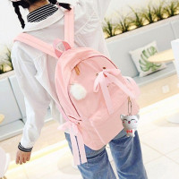 小清新书包女学生韩版校园原宿森系软妹小学初高中学生纯色双肩包
