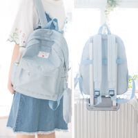 新款双肩包书包女初中学生韩版百搭街拍高中原宿学院风小清新