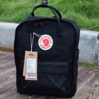 小狐狸双肩包高中初中男女学生书包诺一同款户外大容量帆布背包潮|黑色 小号7L放不下A4课本