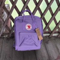 小狐狸双肩包高中初中男女学生书包诺一同款户外大容量帆布背包潮|紫罗兰 中号16L可放置14寸平板电脑