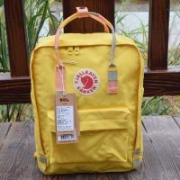 小狐狸双肩包高中初中男女学生书包诺一同款户外大容量帆布背包潮|黄色彩带 小号7L放不下A4课本