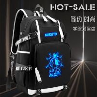中小学生书包男韩版校园大容量夜光双肩包初高中火影忍者充电背包