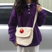 帆布包女学生韩版斜挎单肩ins小包包女大包包原宿日系小方包