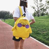 小鸡造型帆布双肩包超萌可爱后背包 日系小软妹学生书包双肩包包