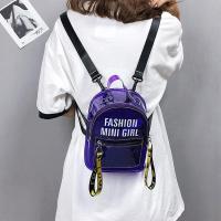 双肩包女2020新款塑料透明果冻韩版学生书包夏天潮小背包