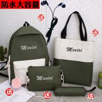 学院风韩版校园帆布背包书包女时尚潮青少年小学初中学生双肩包