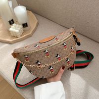 新款韩版时尚米奇胸包腰包斜挎包百搭印花女包后背包