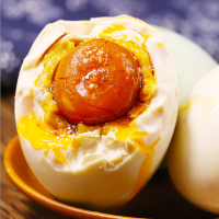 广西北部湾烤鸭蛋(50-60g初生蛋)1枚红树林咸鸭蛋红心流油咸蛋黄