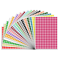 圆形不干胶贴纸小标签贴纸圆点彩色标签靶贴小红点奖励小贴纸A4不干胶打印纸销控贴标签索引笔记贴椭圆合格证
