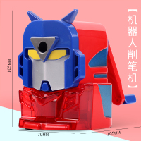 儿童削笔器剥旋钻修搅铅笔神器刨笔机转幼儿园用小型便携式小学生全自动手摇|[常规进铅●机甲勇士款●红蓝]/送10支HB铅笔