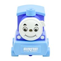 手摇大号铅笔刀机器人削笔器笔削笔刀机器人自动进卷笔刀学生|大号火车头718A[蓝色]