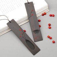 博物院黑檀木质镂空新年小礼品礼物学生用创意刻字相思豆/红豆套装古风红木制纪念品古典中|南国红豆套装