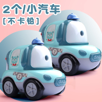 铅笔刨笔小学生用儿童手动消销绞笔削笔器剥笔车卷笔刀钻笔旋自动转笔便携式削笔刀可爱小型笔机|2个跑跑车宝贝蓝(可滑行)
