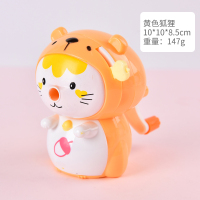 卷笔刀小学生用转笔刀削笔刀铅笔刀多功能儿童手摇自动削笔器奖品|明黄色黄色狐狸-加厚款