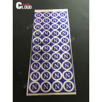 接地pe贴纸三相电流纸相序标示n线标识贴纸圆形不干胶|蓝色200张防水型20mmN