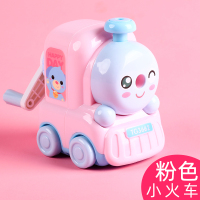 幼儿园铅笔刨笔器小学生机器人儿童吃鸡削笔器大口径专用手摇卷笔刀转笔刀多功能小型便携式铅笔|(粉色)小火车款