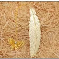 金属荧古羽毛复古发光蝴蝶日韩夜光精致个性创意纯铜|金色不夜光蝴蝶羽毛 礼盒装