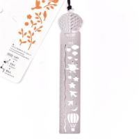 书夹创意画图直尺金属挂绳两用韩国1-文具镂空10支尺子|热气球款 5支