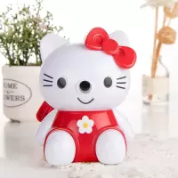铅笔小学生用手摇削笔器卷笔刀削笔机礼物转笔刀自动铅笔刀儿童|KT猫[红色] 转笔刀+2B铅笔[10支]