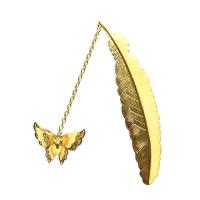 创意纯铜精致个性日韩夜光羽毛复古发光蝴蝶金属荧古|金色夜光蝴蝶羽毛 礼盒装