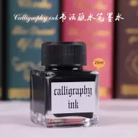 英文书法ligrapink黑色浓墨蘸水笔圆体斯宾塞体练字