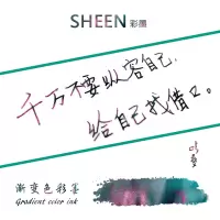 50新品买一送1彩墨墨水彩色渐变色sheen染卡毛笔蘸水玻璃笔钢笔